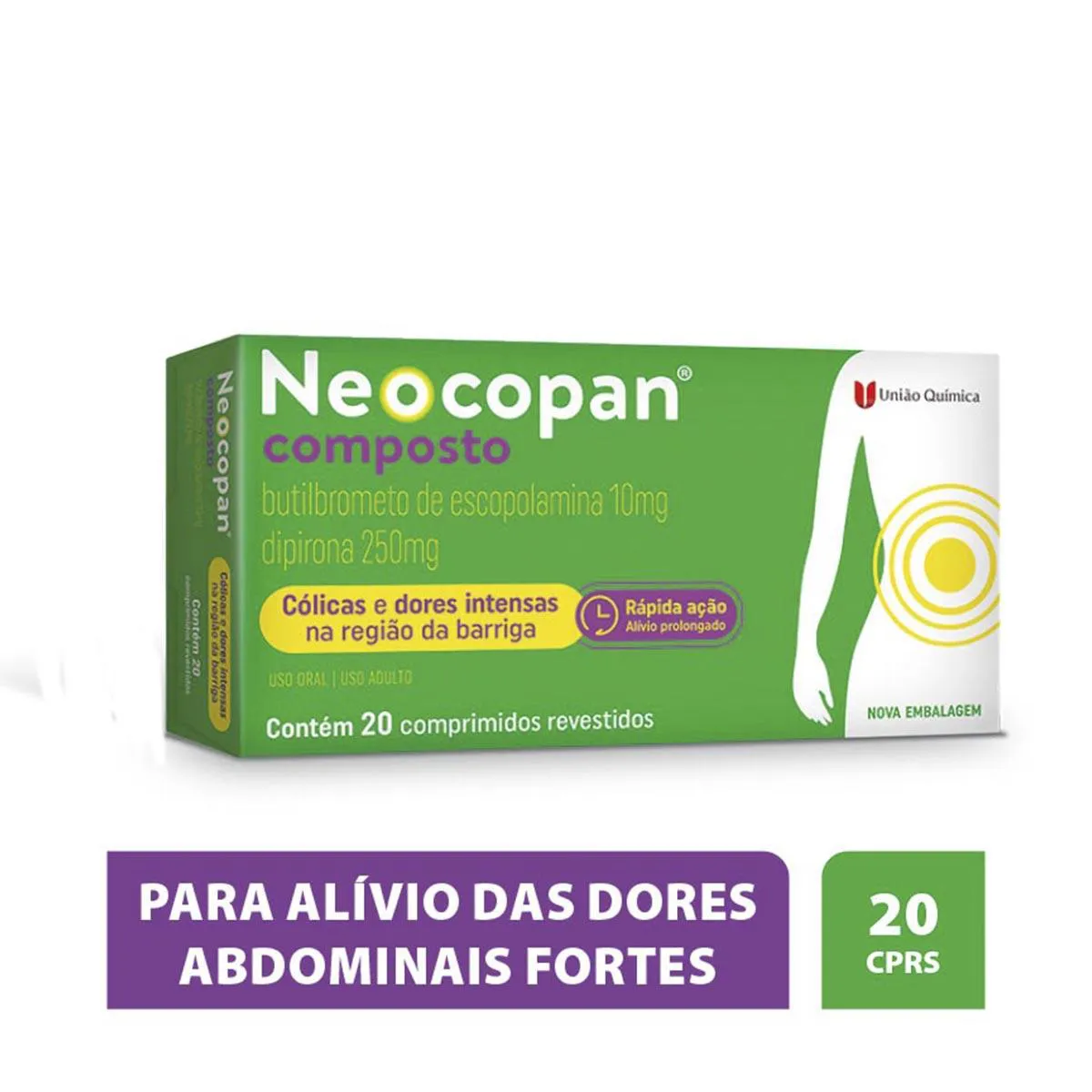 Neocopan Composto 10mg + 250mg 20 Comprimidos Revestidos