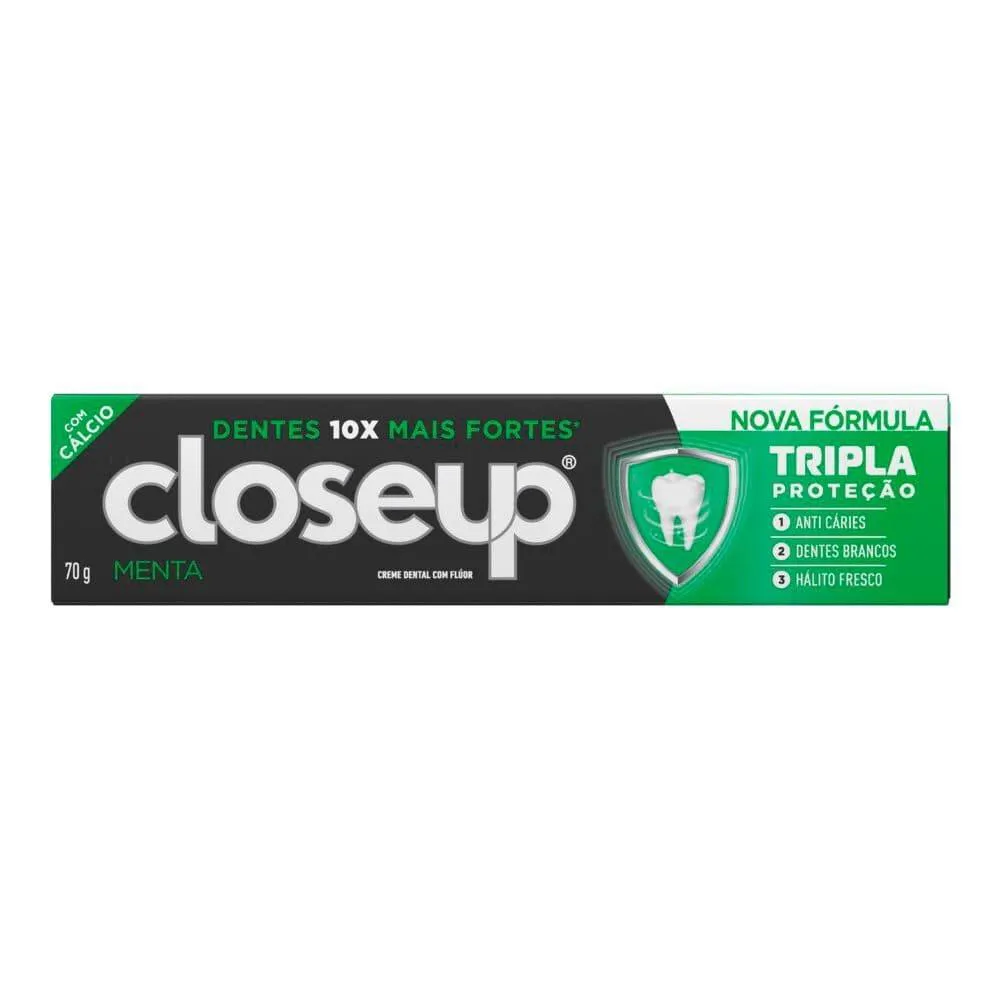 Creme Dental Closeup Tripla Proteção Sabor Menta 70g