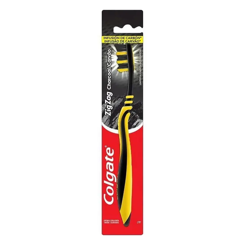 Escova Dental Colgate 1 unidade Zig Zag Carvao