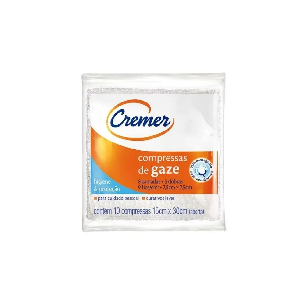 Compressas de Gaze Cremer Max com 10un 11fios