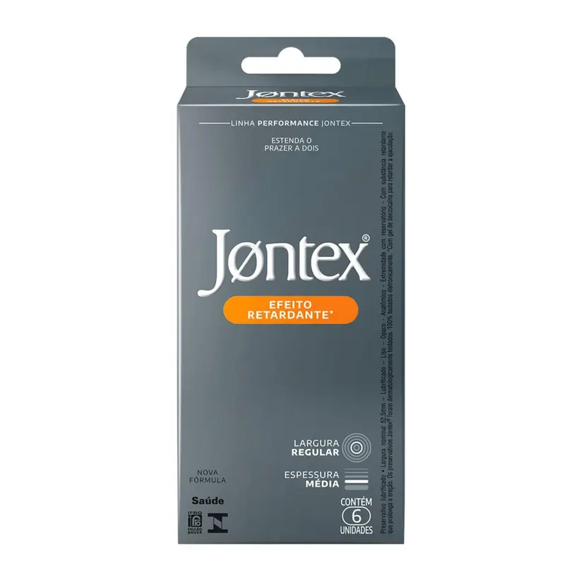 Camisinha Preservativo Jontex Efeito Retardante 6 unidades