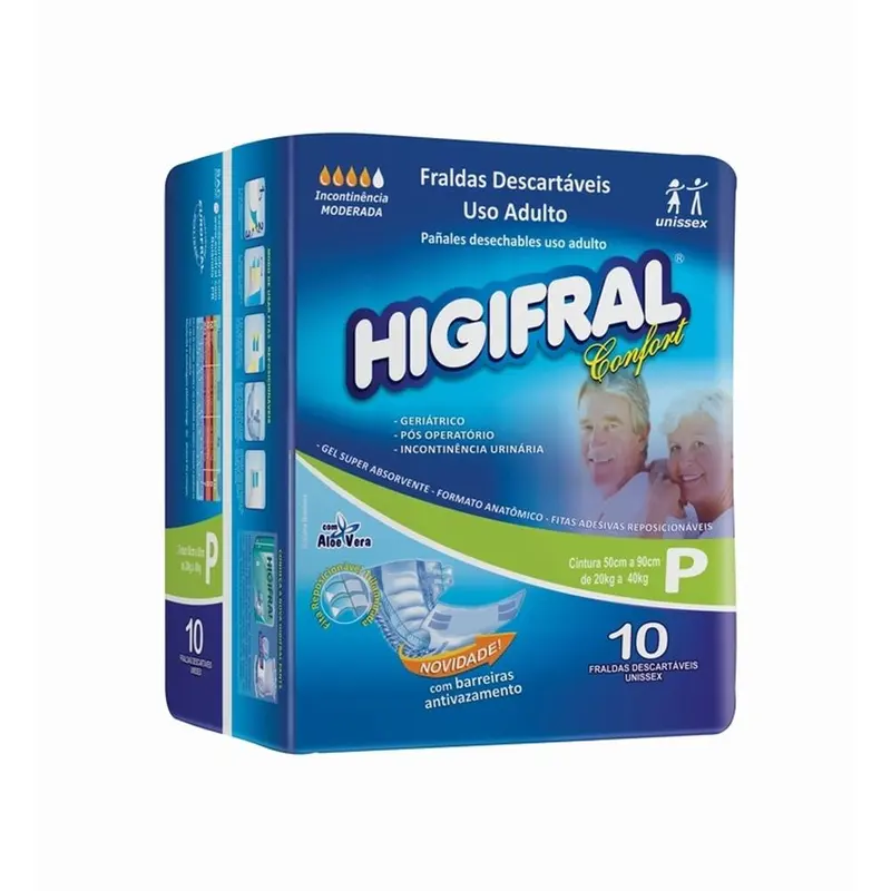 Fralda Higifral Confort 10 unidades pequeno ( + )