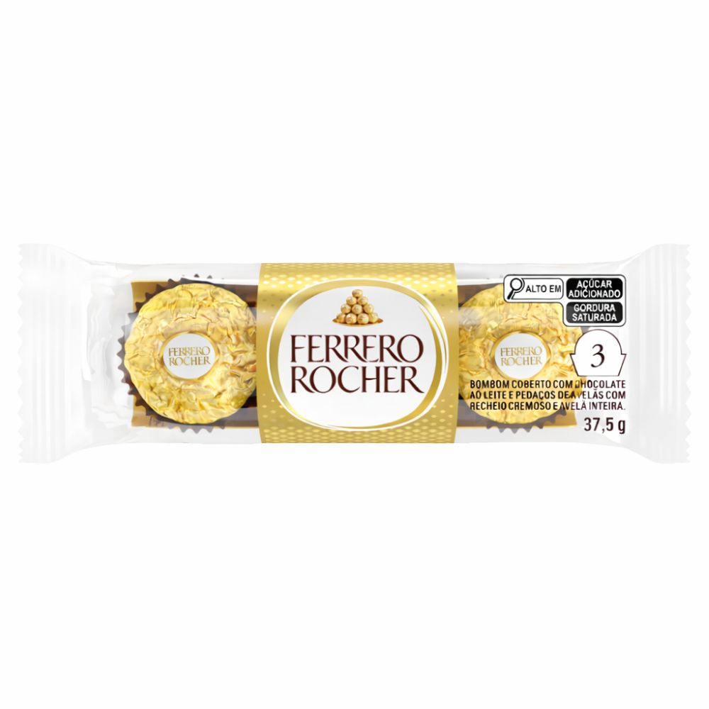 Bombom Ferrero Rocher 3 Unidades 30g