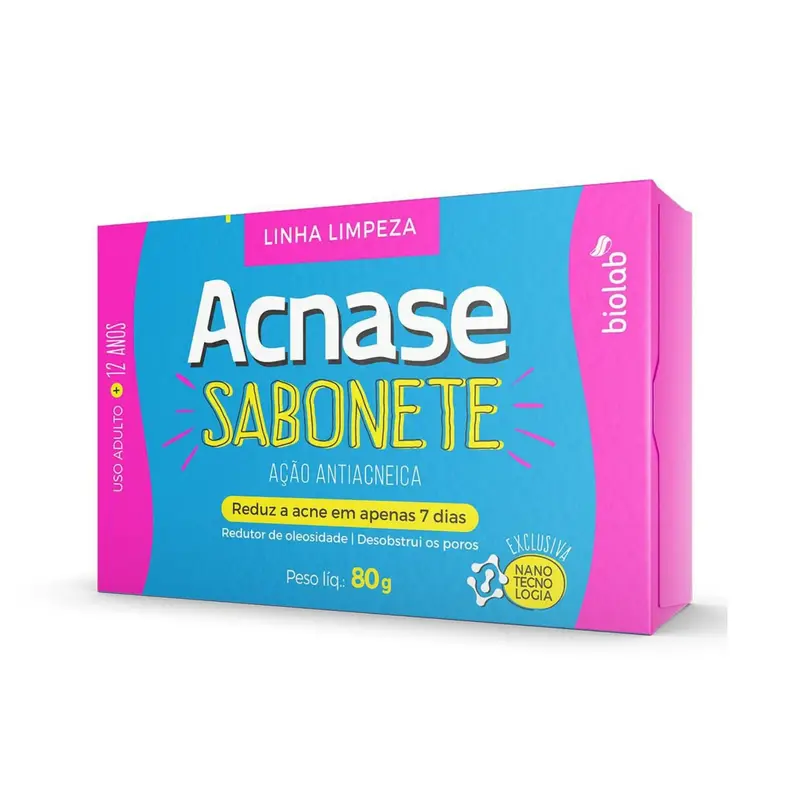 Sabonete em Barra Facial Acnase Clean Antiacne 80g