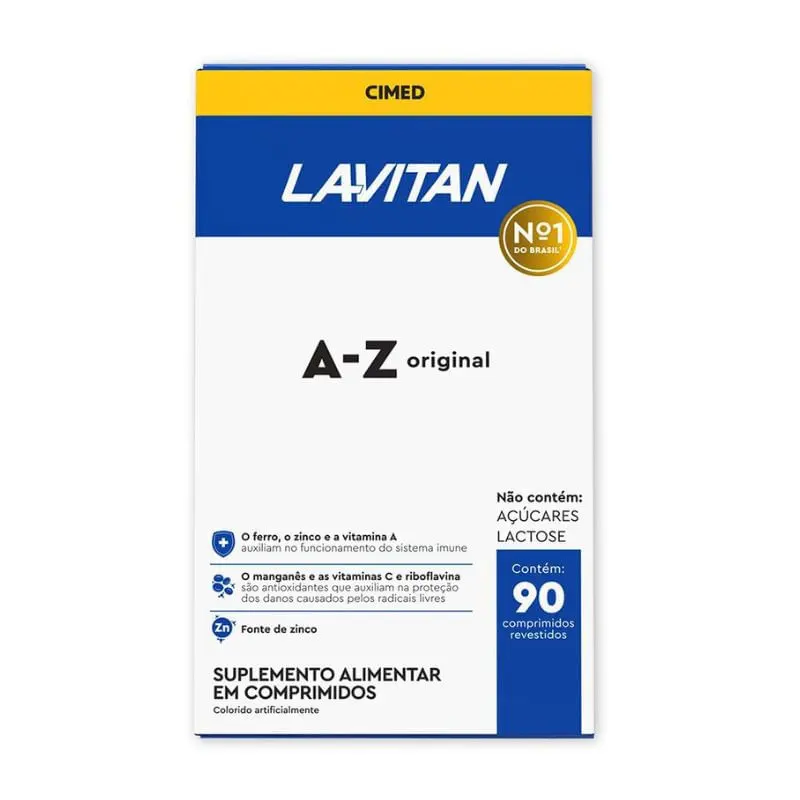 Suplemento Alimentar Lavitan AZ Original 90 Comprimidos