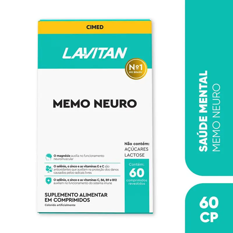 Suplemento Alimentar Lavitan Memo Neuro 60 Comprimidos