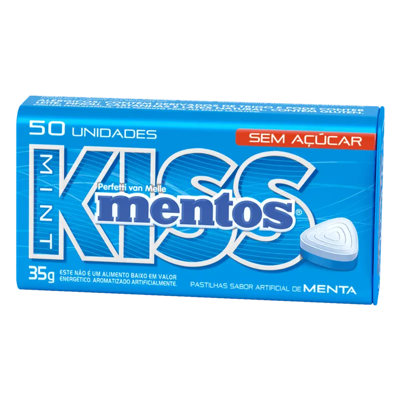 Bala Mentos Kiss Lata 35 g Mint