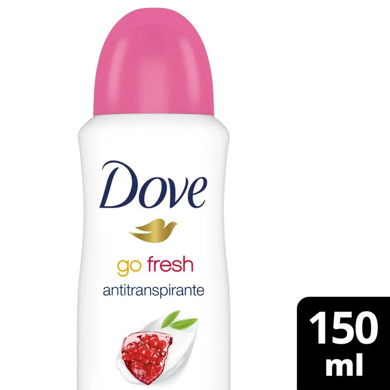 Desodorante Antitranspirante Dove Fresh Care Romã e Verbena 72h Aerossol 150ml