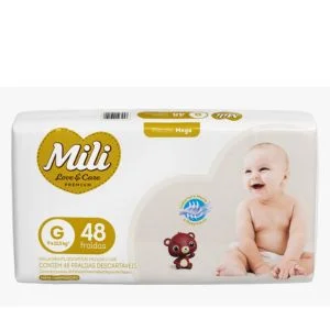 Fralda Mili Love & Care Premium G 48 Unidades