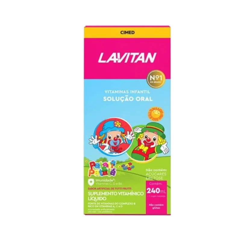 Vitamina Infantil Lavitan Solução Oral Tutti-Frutti Patati Patatá 240ML