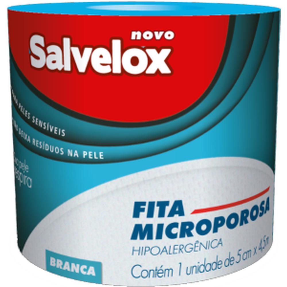 Fita Salvelox Microporosa Branca 5 cm X 4,5 m