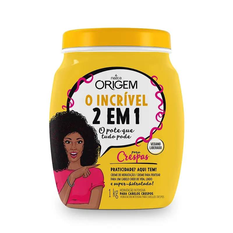 Creme de Tratamento Capilar Origem O Incrível 2 em 1 Crespos Vegano 1Kg