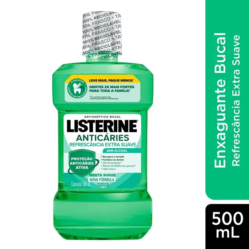 Enxag Bucal Listerine Zero 500 ml Anticaries