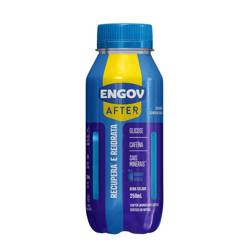 Bebida Funcional Engov After Líquido Sabor Berry Vibes 250ml