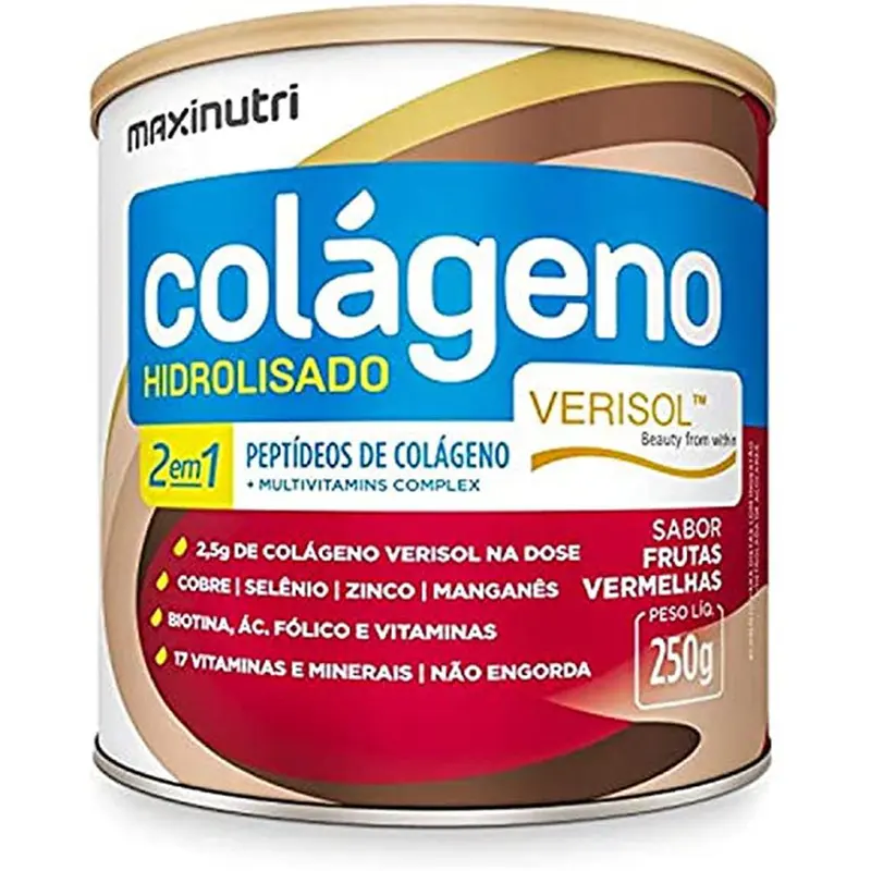 Colágeno em Pó Hidrolisado 250 g Frutas Ver
