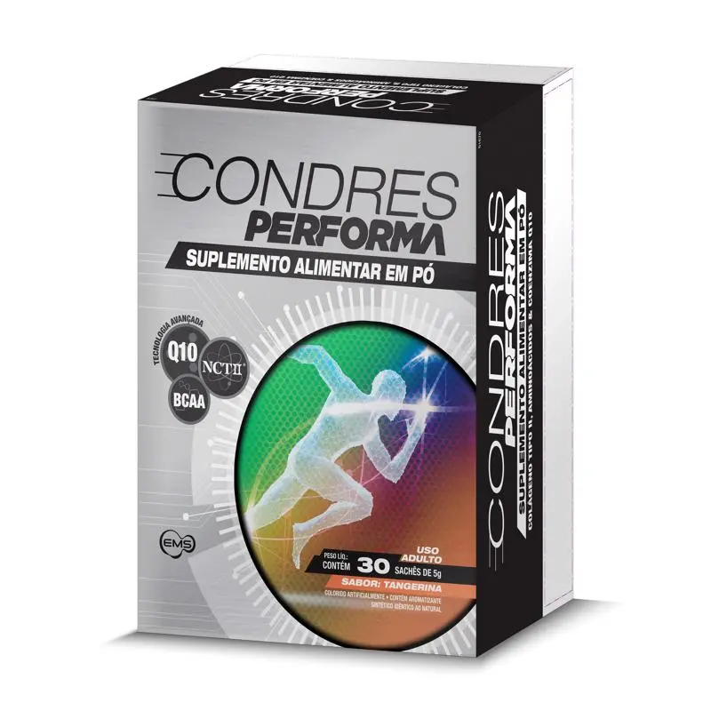 Colageno Tipo 2 Condres Performa Sabor Tangerina 30 Sachês de 5g