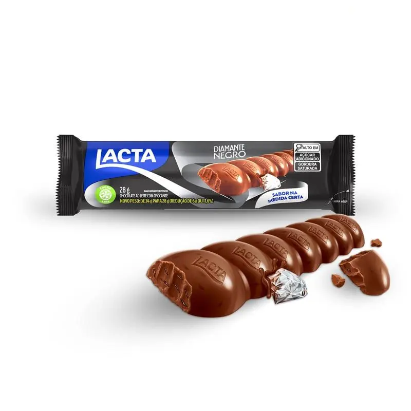 Chocolate Ao Leite Lacta Diamante Negro 28g