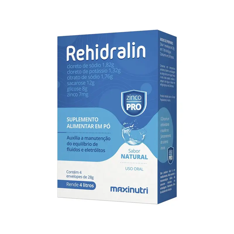 Rehidralin Zinco Pro 4 Envelopes Natural
