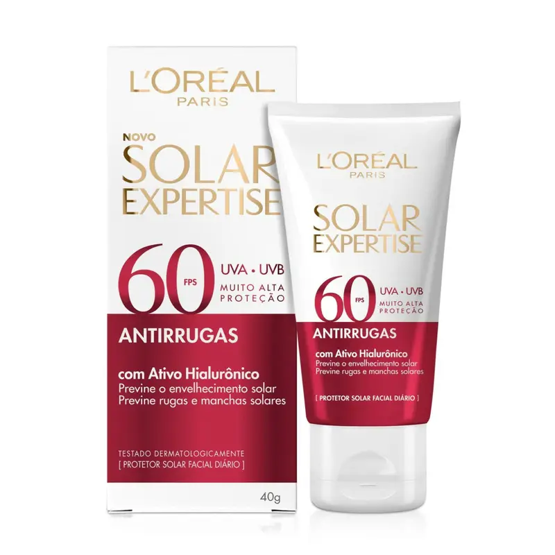 Protetor Solar Facial Solar Expertise Antirrugas FPS60 40g
