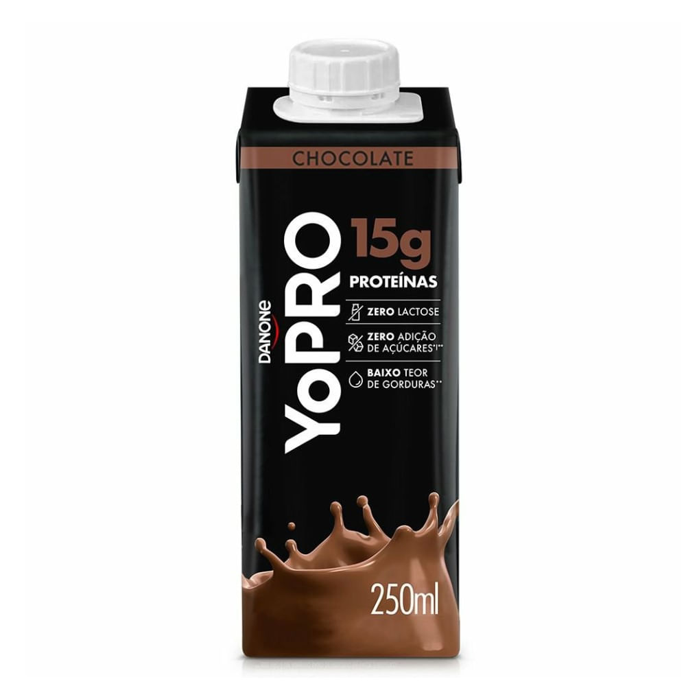 Yopro Bebida láctea Uht Chocolate 15g De proteínas 250ml