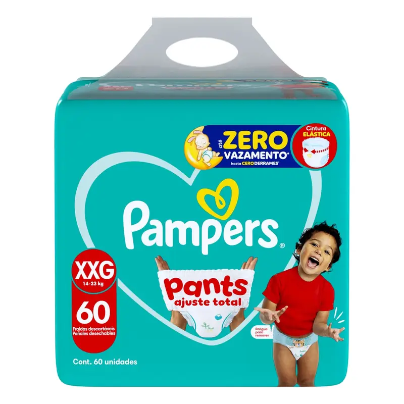 Fralda Pampers Pants Ajuste Total XXG 60 Unidades