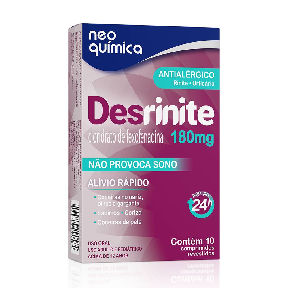 Desrinite 180mg 10 Comprimidos Revestidos