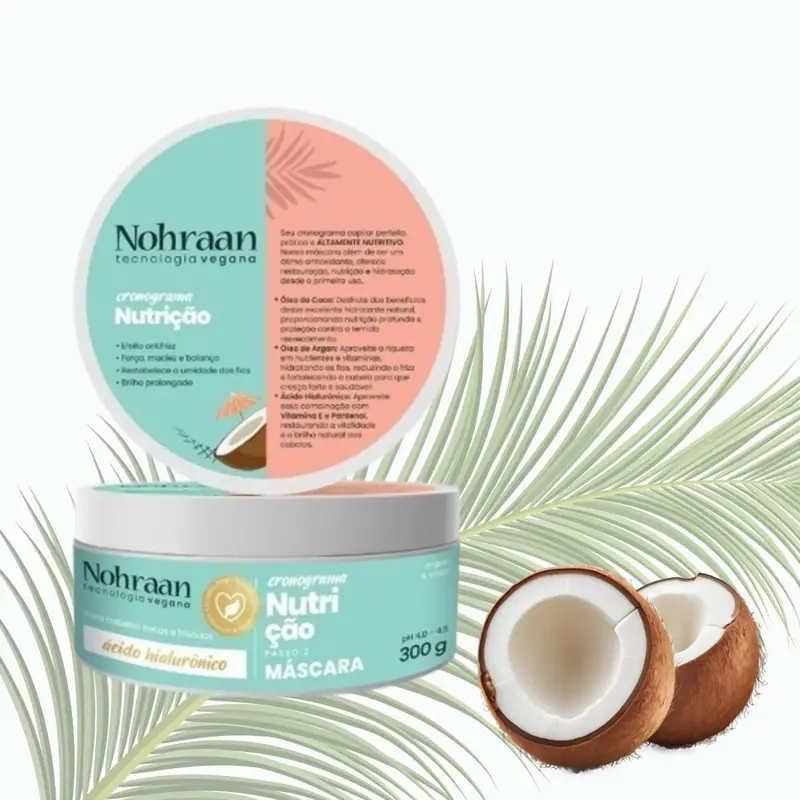 Máscara tratamento Nohraan Vegano 300 g Nutrição