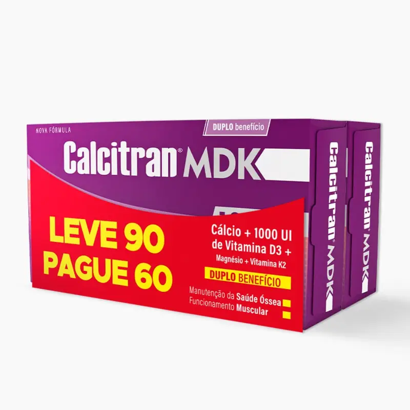 Calcitran MDK Leve 90 Pague 60 Comprimidos Revestidos