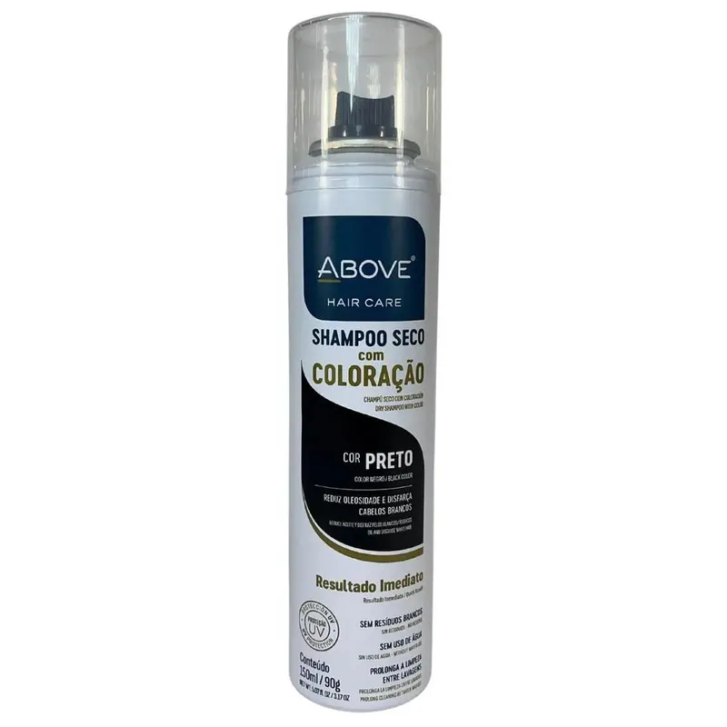 Shampoo a Seco Above Coloração Preto Hair Care 150ml Spray