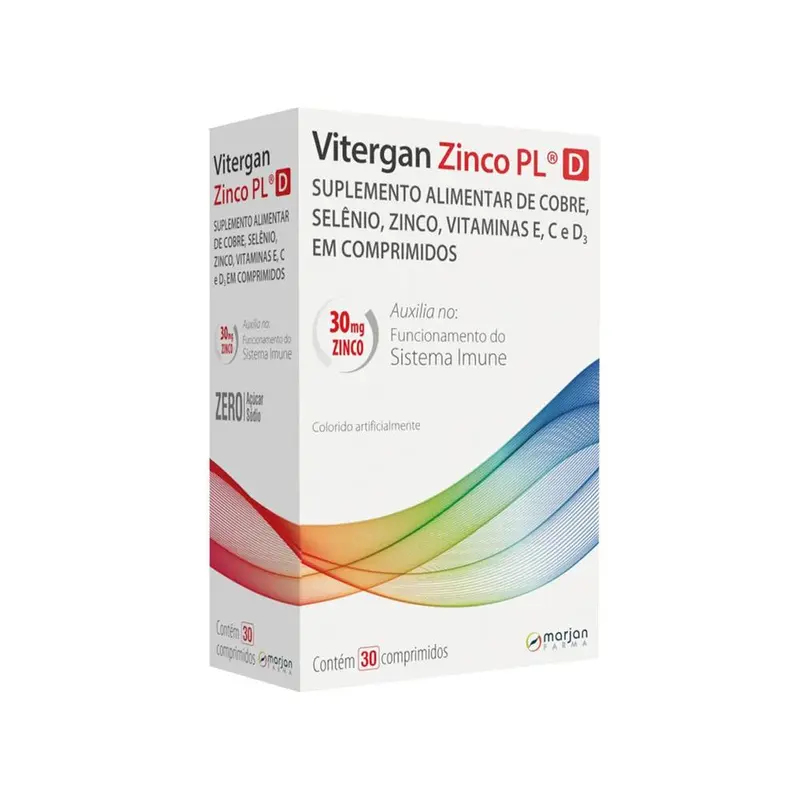 Vitergan Zinco PL D 30 Comprimidos Revestidos