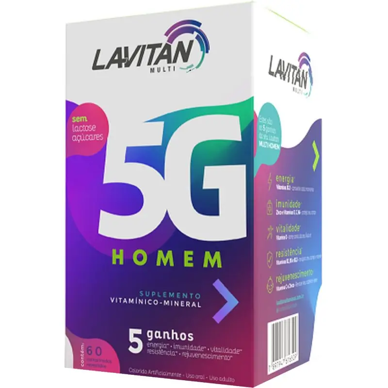 Lavitan Multi Homem 5G 60 Comprimidos Revestidos