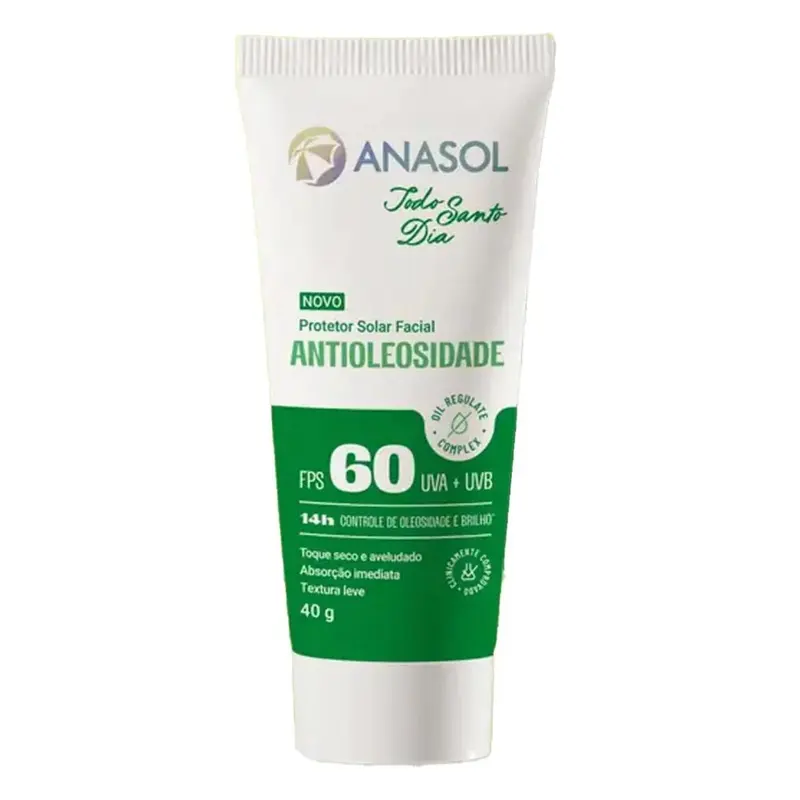 Protetor Facial Anasol Tsd 40 g FPS 60 Antioleo