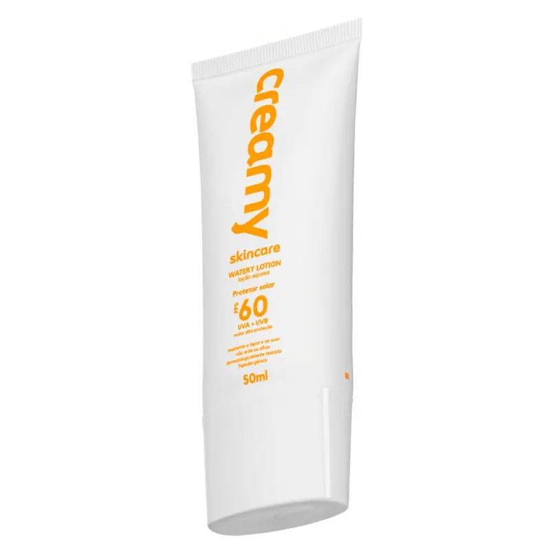 Protetor Solar Creamy Watery Lotion FPS60 Toque Seco Resistente à Água 50ml