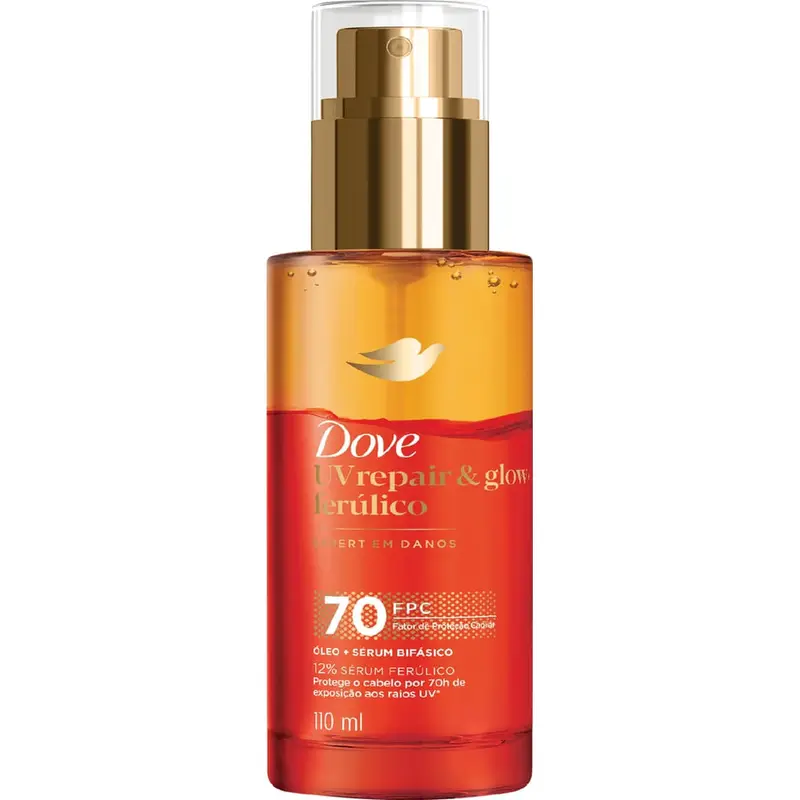 Óleo E Sérum Bifásico Dove 12% Sérum Ferúlico Uv Repair Glow + Ferúlico Spray 110ml