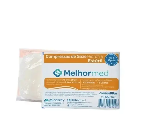 Compressa Gaze Melhormed 11f 7,5x7,5cm com 5 R8024