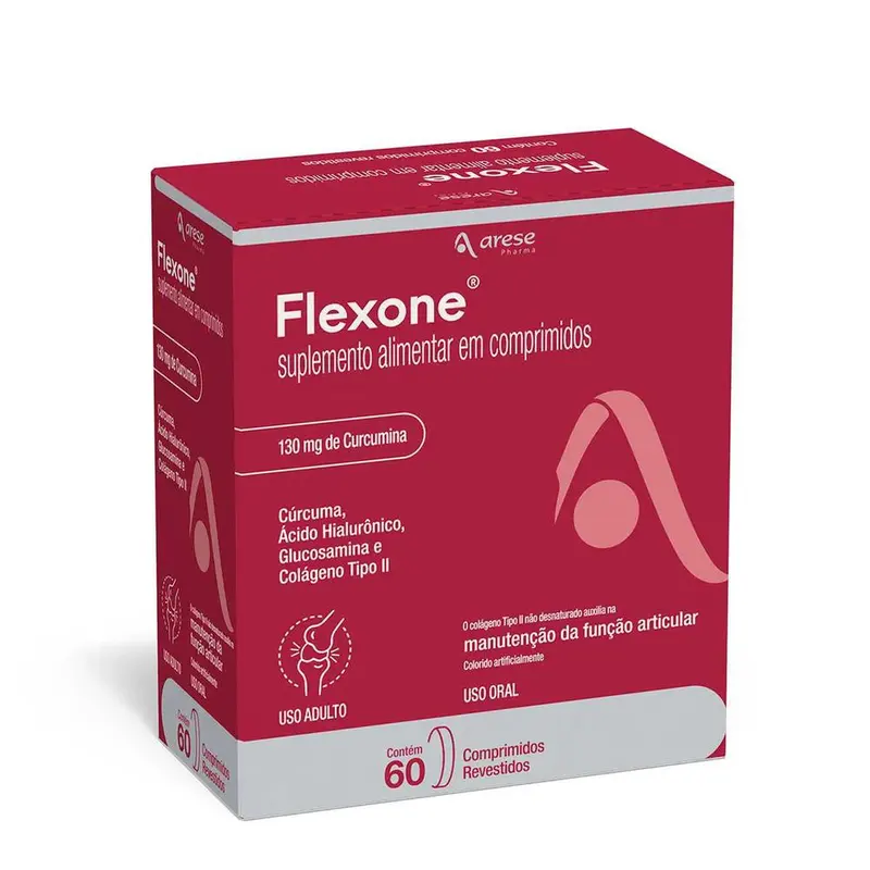 Flexone 750mg + 130mg + 150mg + 1,6mg 60 Comprimidos Revestidos