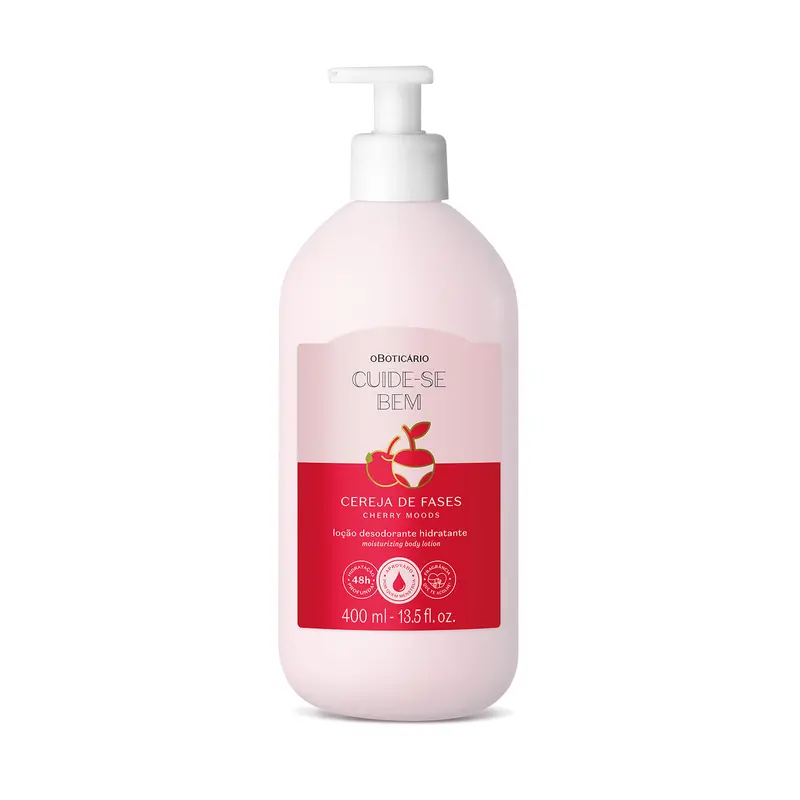 Locao hidratante Cereja de Fases Boticário 400 ml
