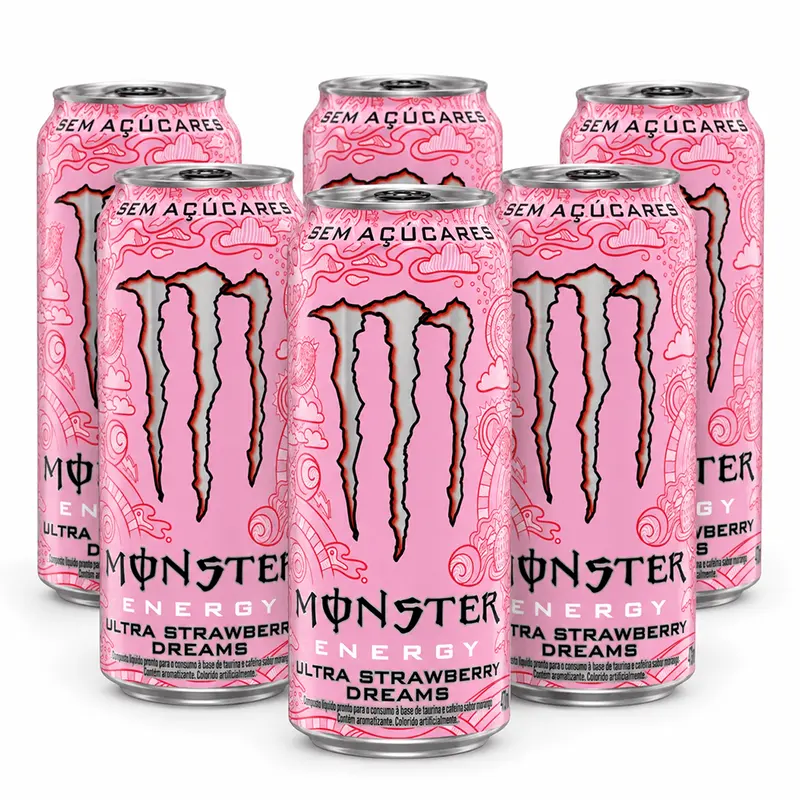 Energético Monster Ultra Strawberry Dreams Zero Açúcar 473ml